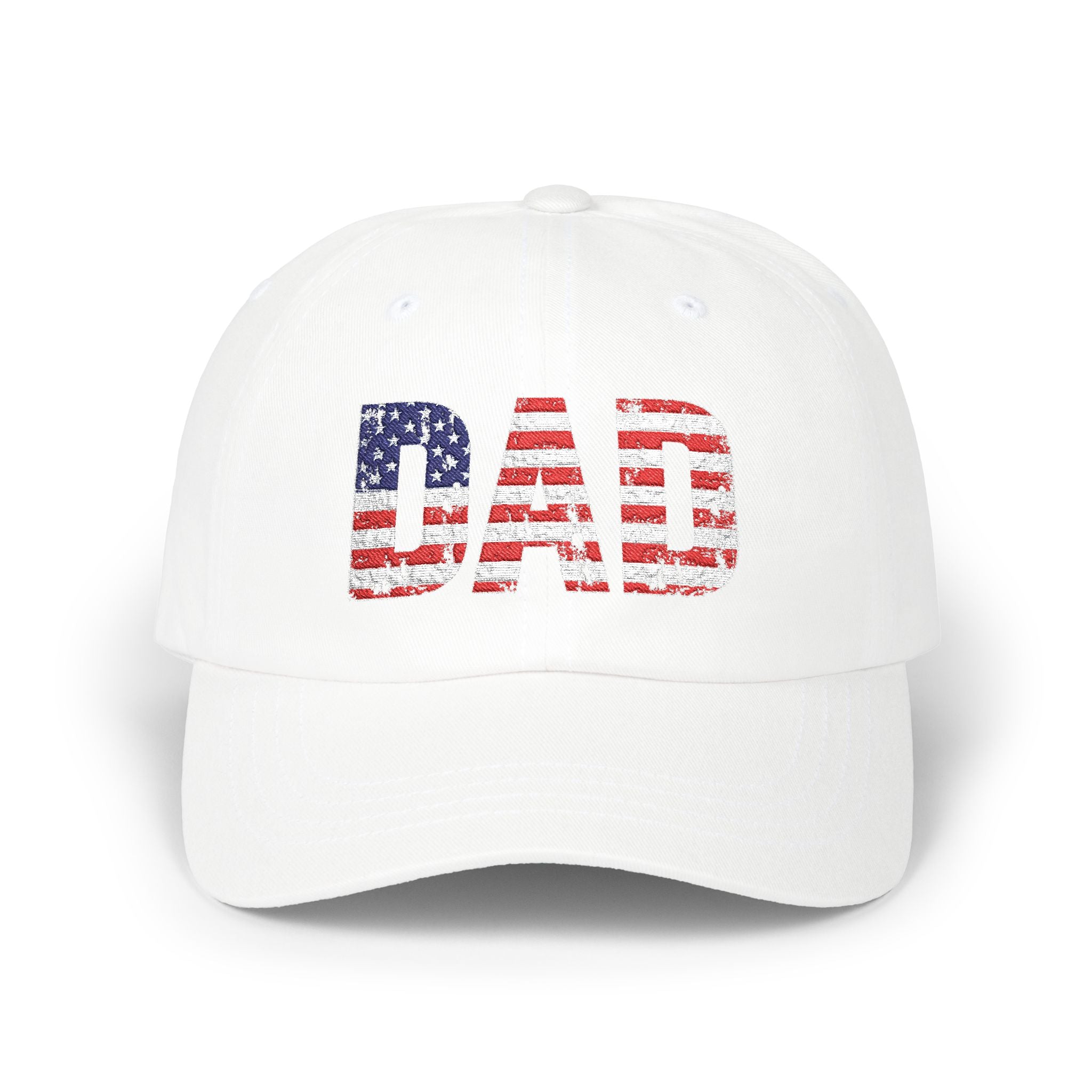 Dad Cap - American Flag 'DAD' Vintage Distressed Baseball Hat for Father's Day