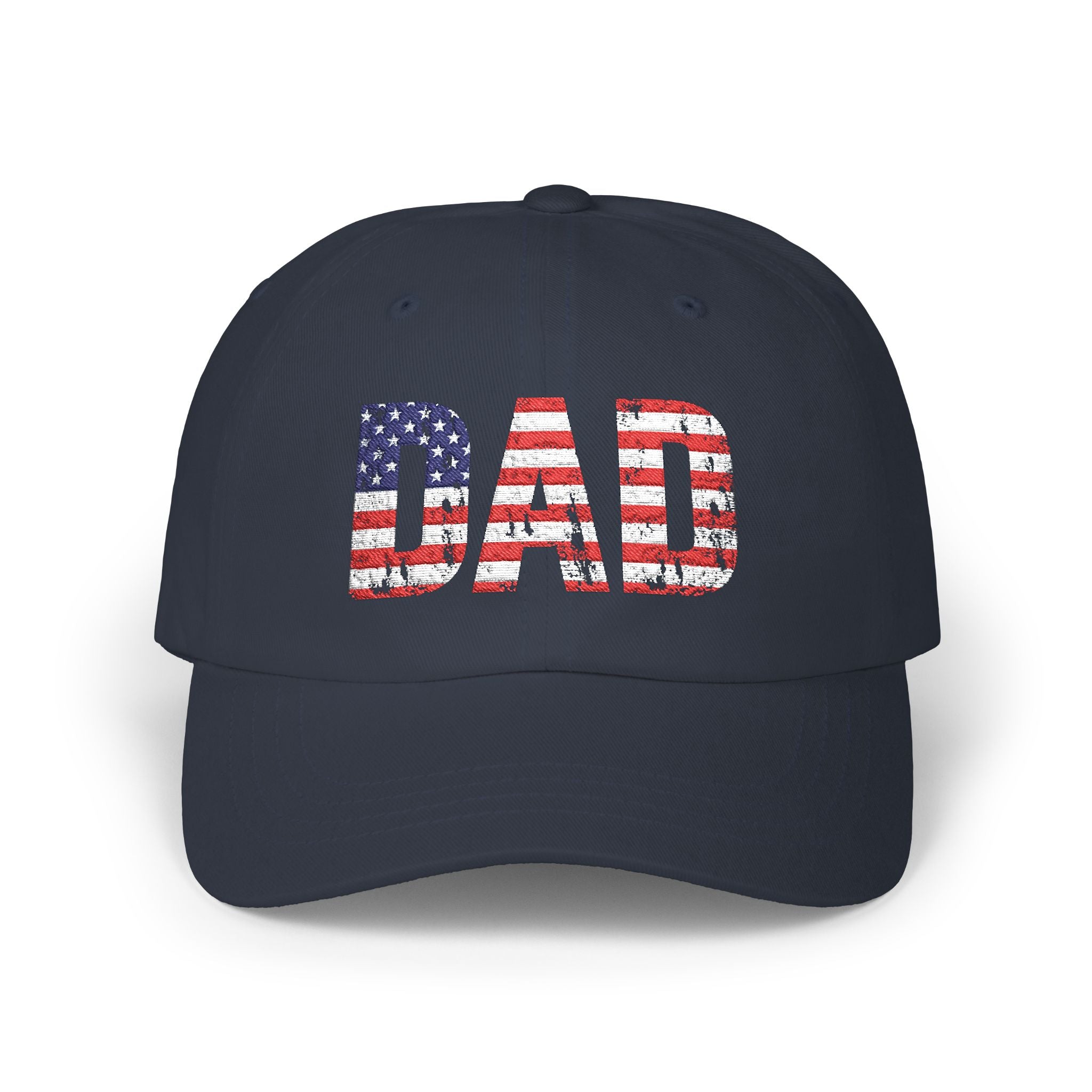 Dad Cap - American Flag 'DAD' Vintage Distressed Baseball Hat for Father's Day