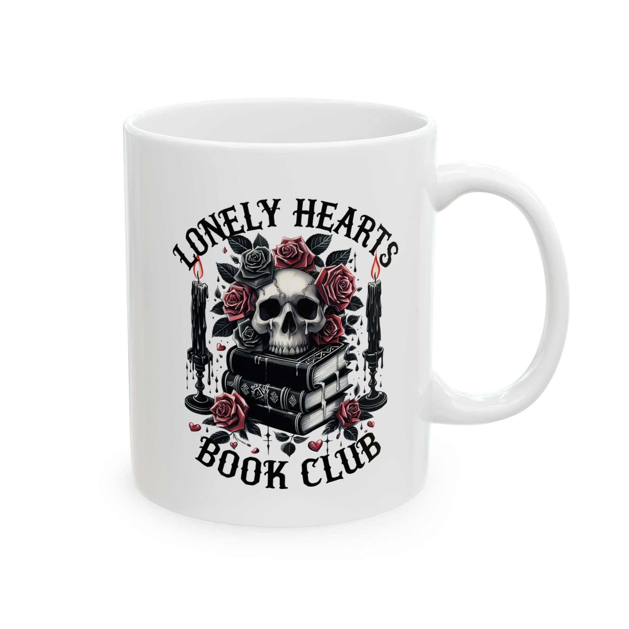 Lonely Hearts Book Club Mug Illustrated Stack (11oz, 15oz)