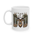 Deer Antler Camouflage Ceramic Mug — Hunting Lodge Coffee Cup (11oz, 15oz)
