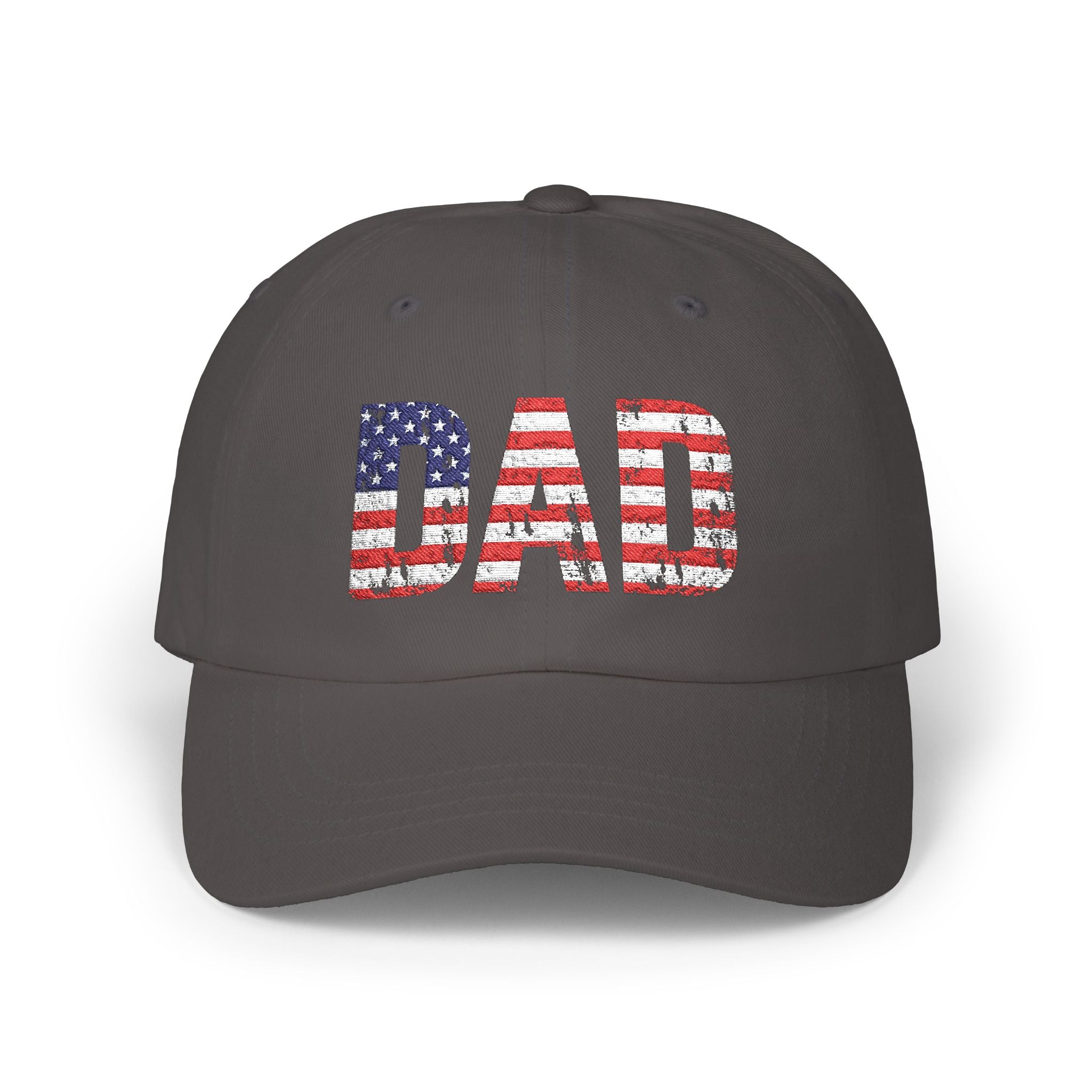 Dad Cap - American Flag 'DAD' Vintage Distressed Baseball Hat for Father's Day