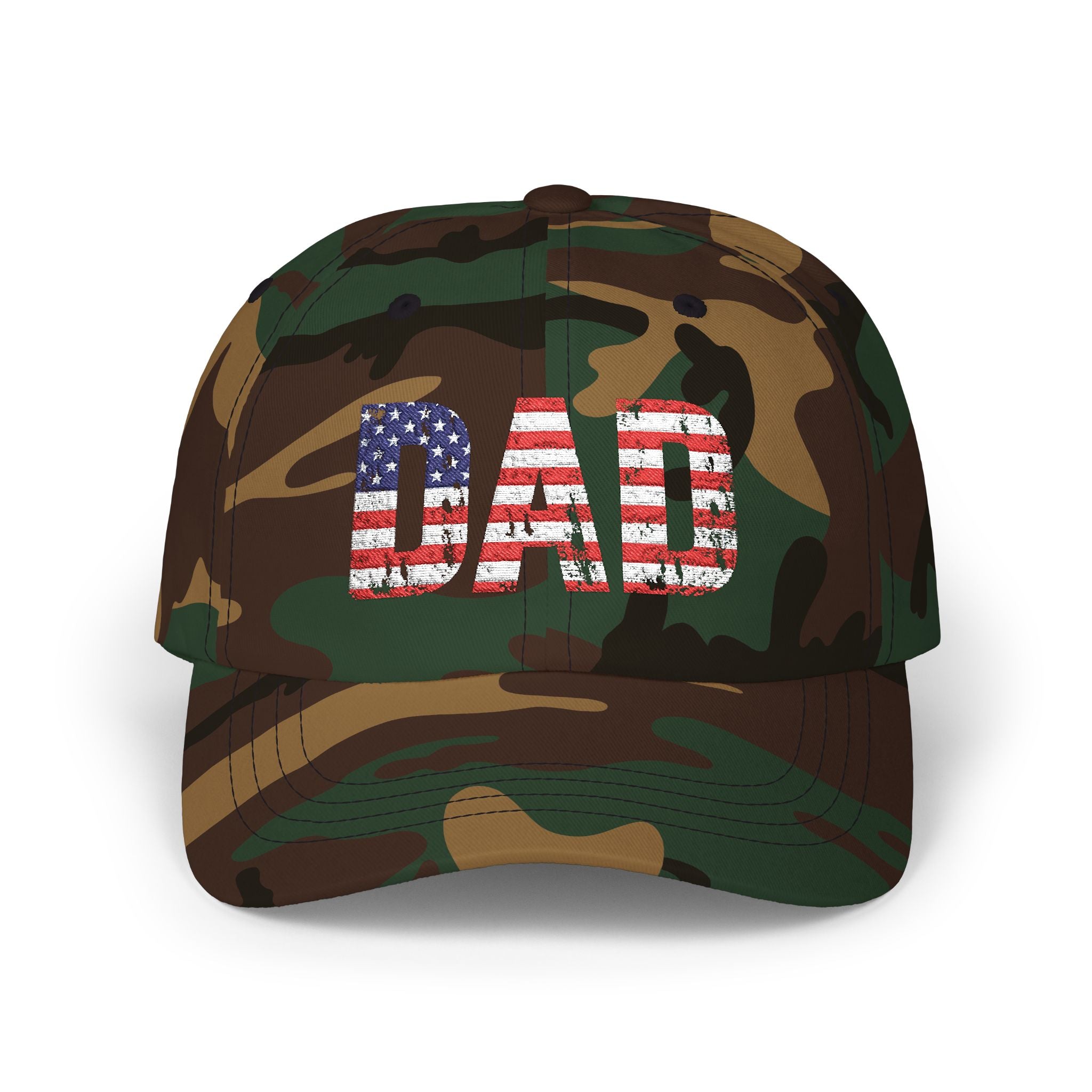 Dad Cap - American Flag 'DAD' Vintage Distressed Baseball Hat for Father's Day