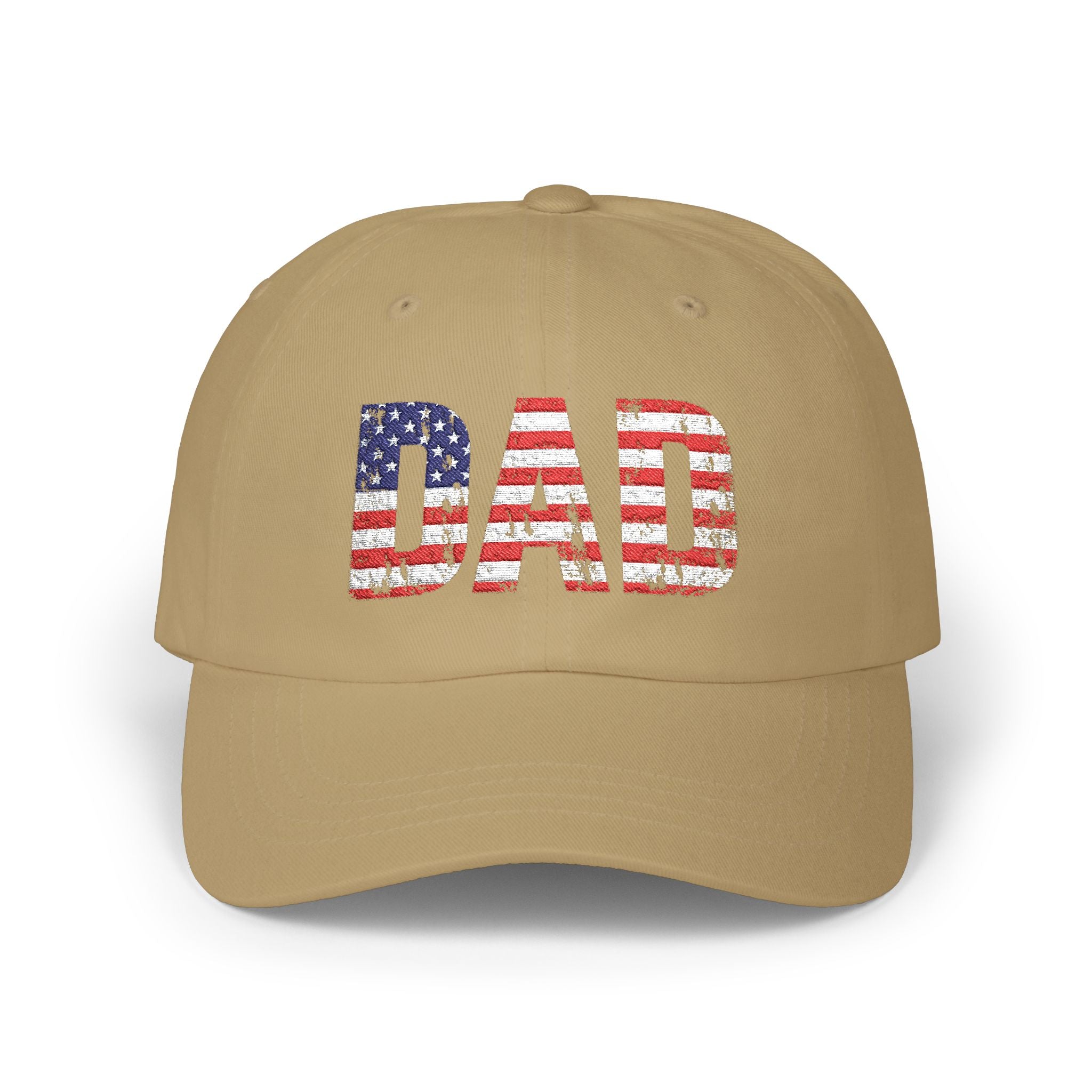 Dad Cap - American Flag 'DAD' Vintage Distressed Baseball Hat for Father's Day