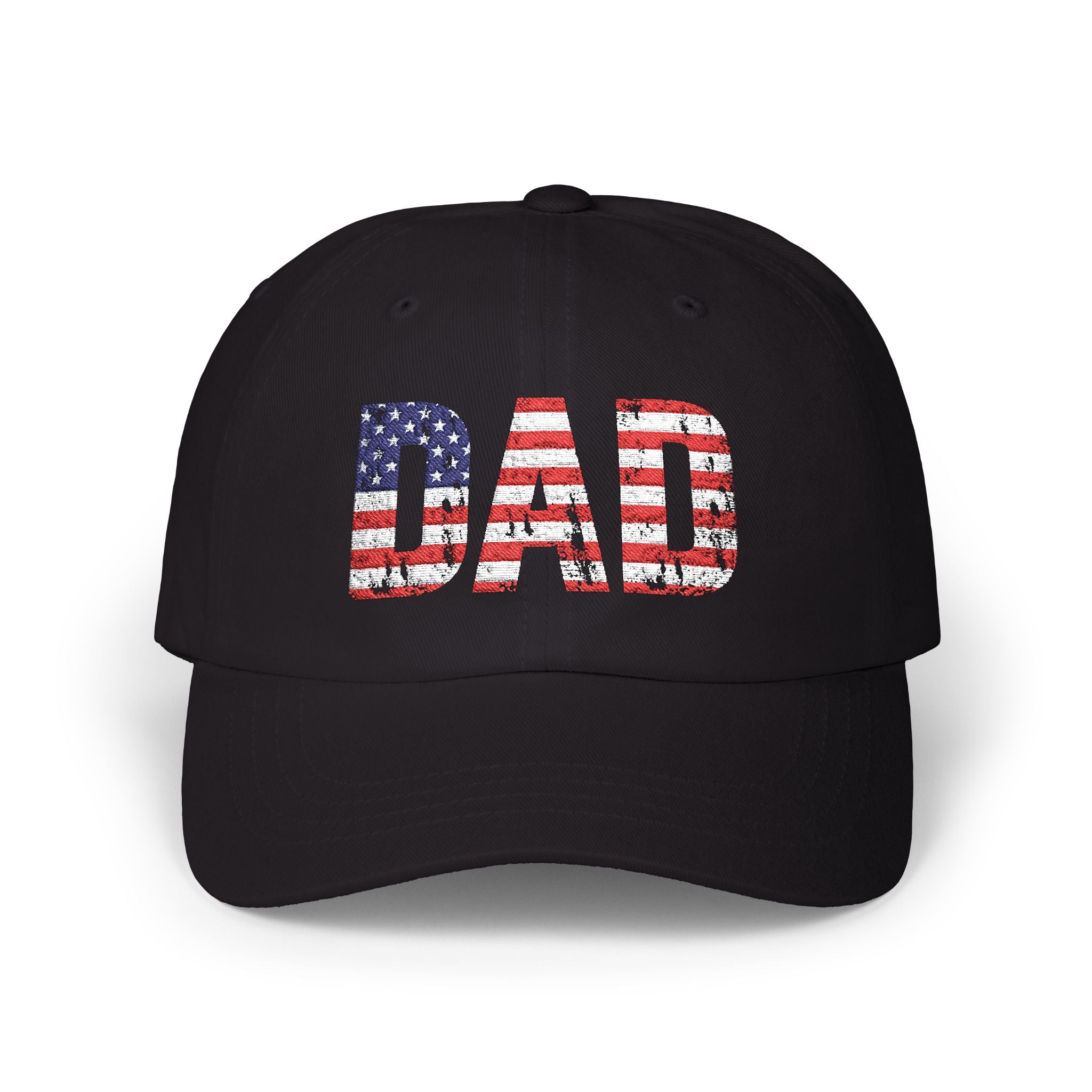 Dad Cap - American Flag 'DAD' Vintage Distressed Baseball Hat for Father's Day