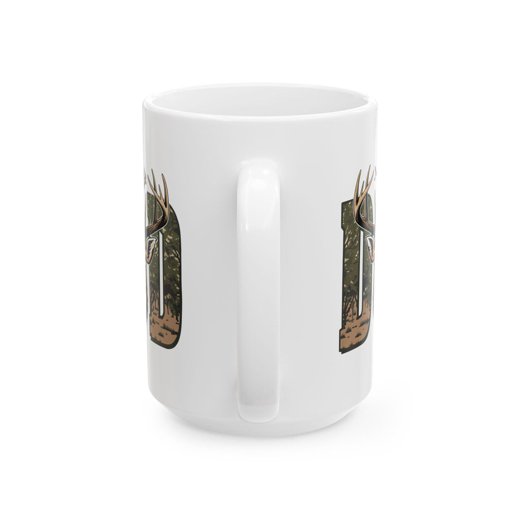 Deer Antler Camouflage Ceramic Mug — Hunting Lodge Coffee Cup (11oz, 15oz)