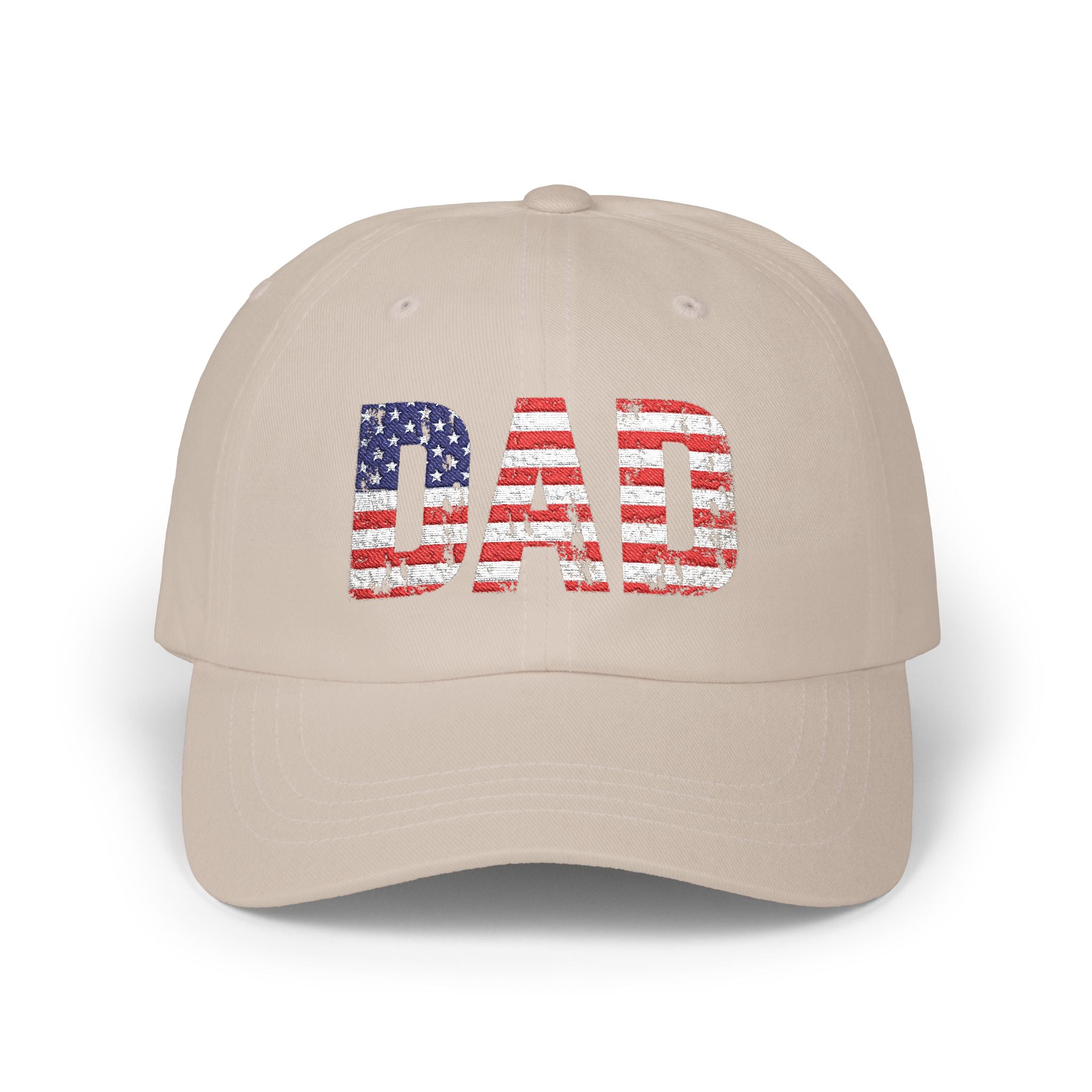 Dad Cap - American Flag 'DAD' Vintage Distressed Baseball Hat for Father's Day