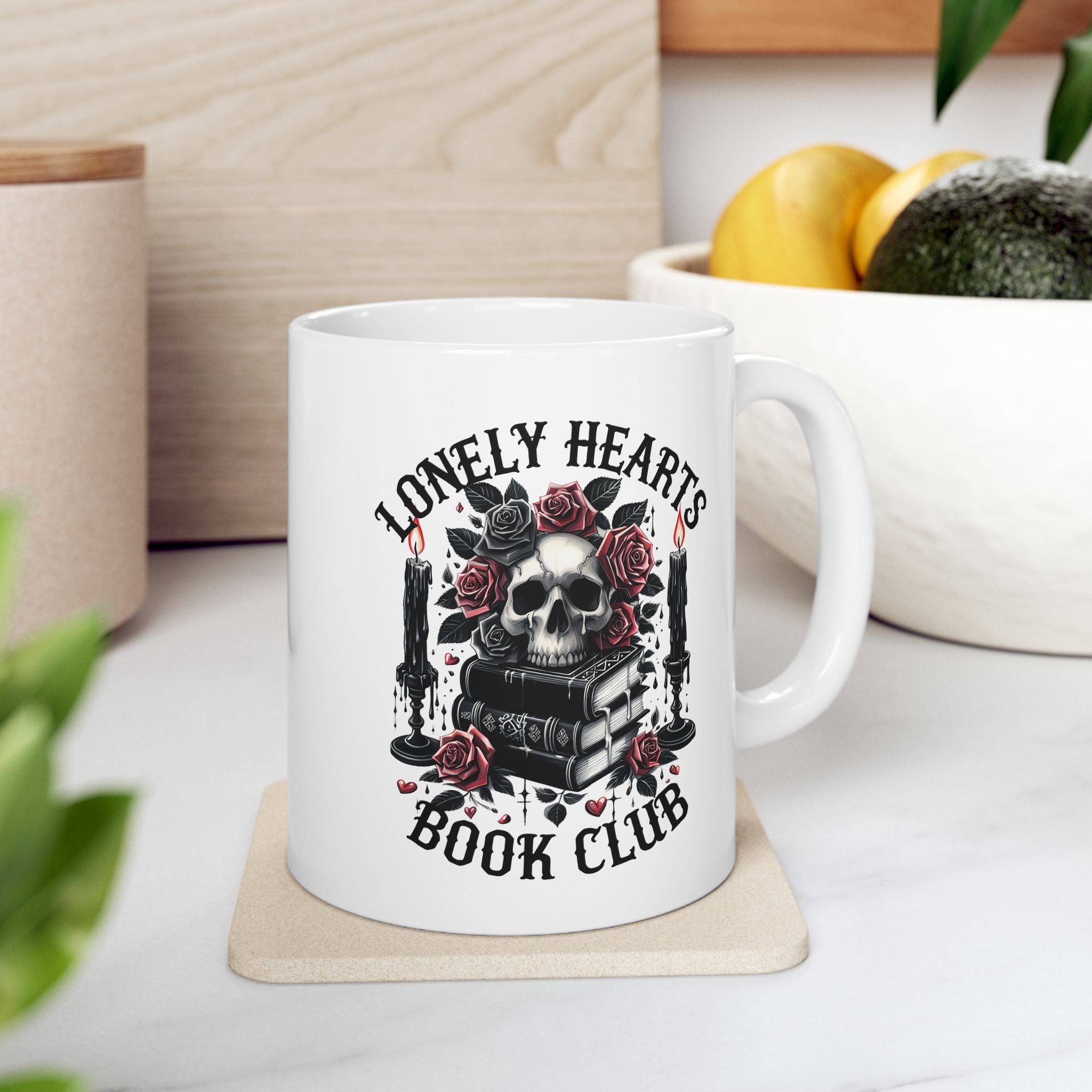 Lonely Hearts Book Club Mug Illustrated Stack (11oz, 15oz)