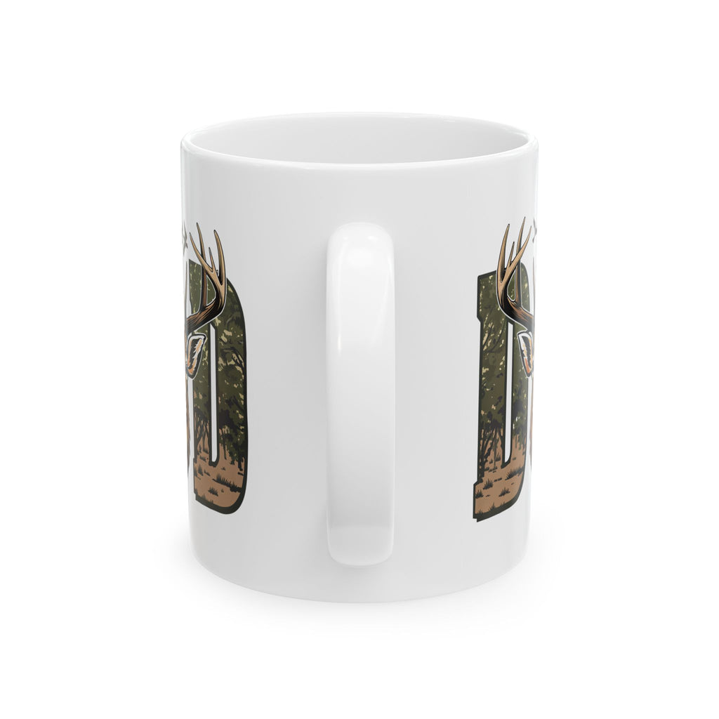 Deer Antler Camouflage Ceramic Mug — Hunting Lodge Coffee Cup (11oz, 15oz)
